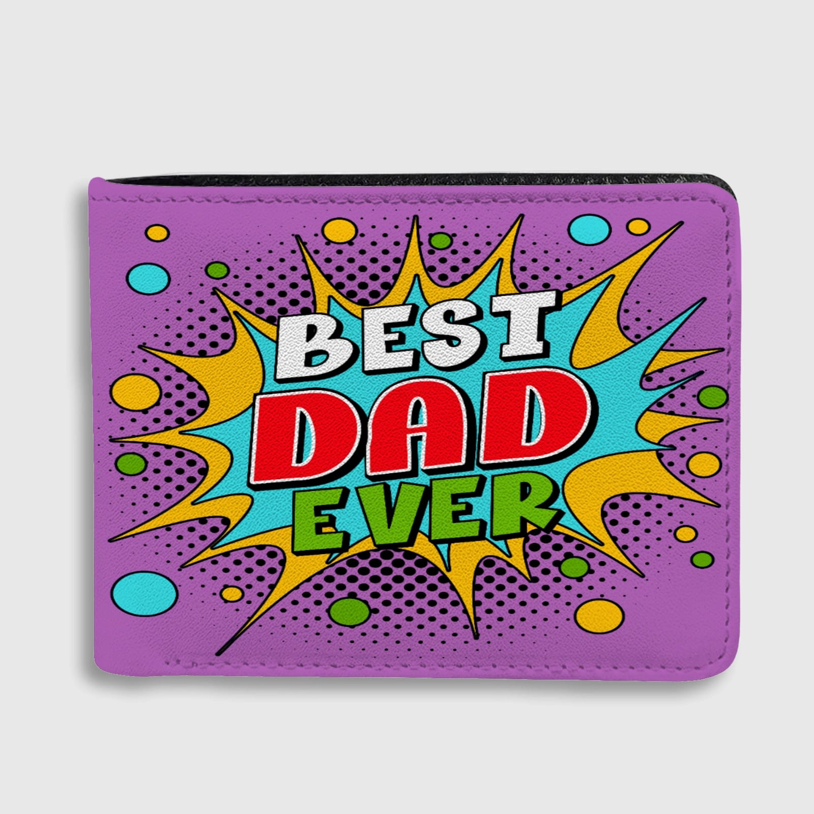 Best Dad Ever Pop Art Bifold Wallet for Father's Day