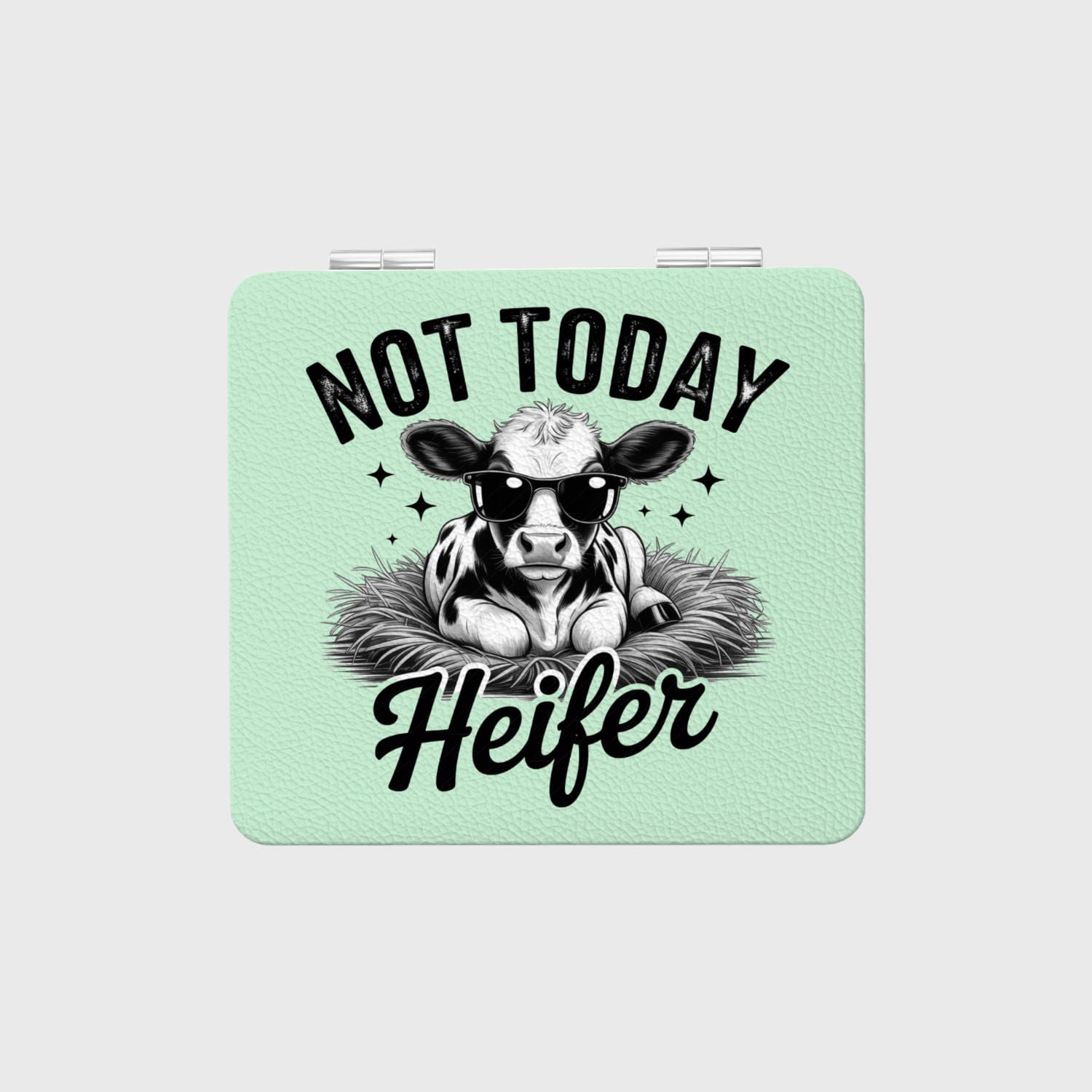 Funny Heifer Pocket Mirror for Cow Lovers Birthday Gift