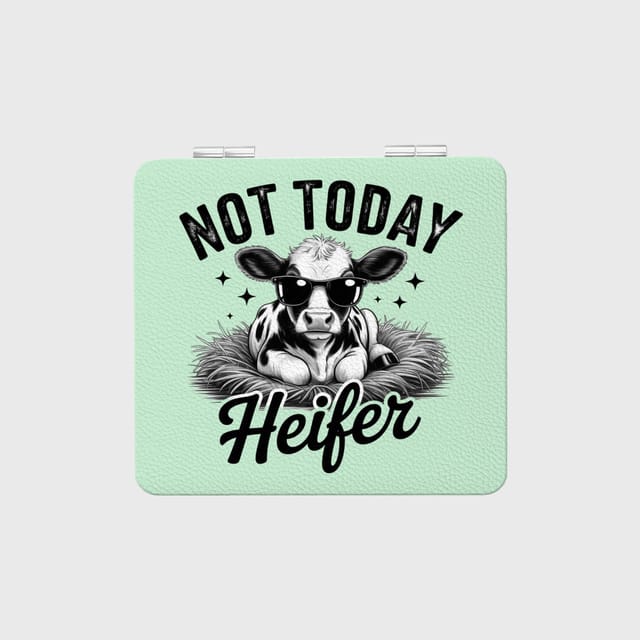 Funny Heifer Pocket Mirror for Cow Lovers Birthday Gift