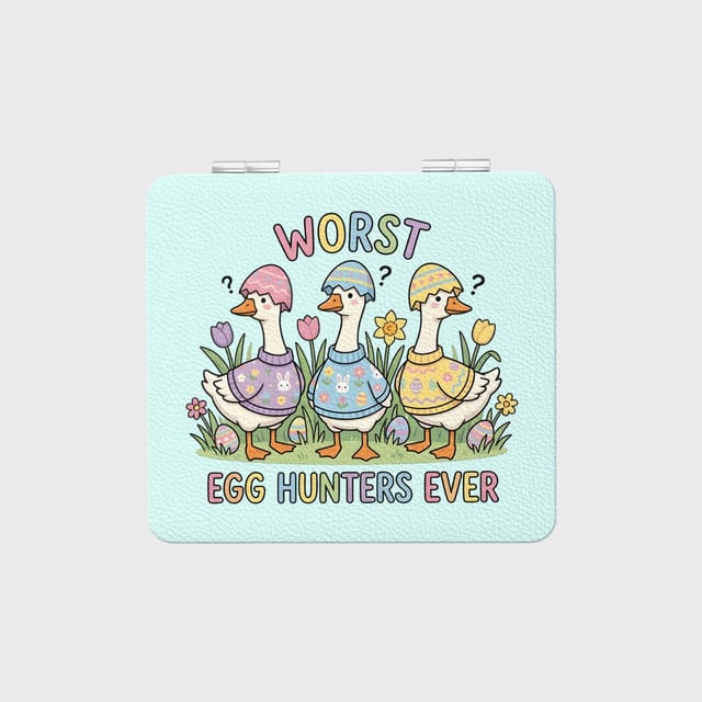 Funny Easter Goose Pocket Makeup Mirror for Goose Lover Gift