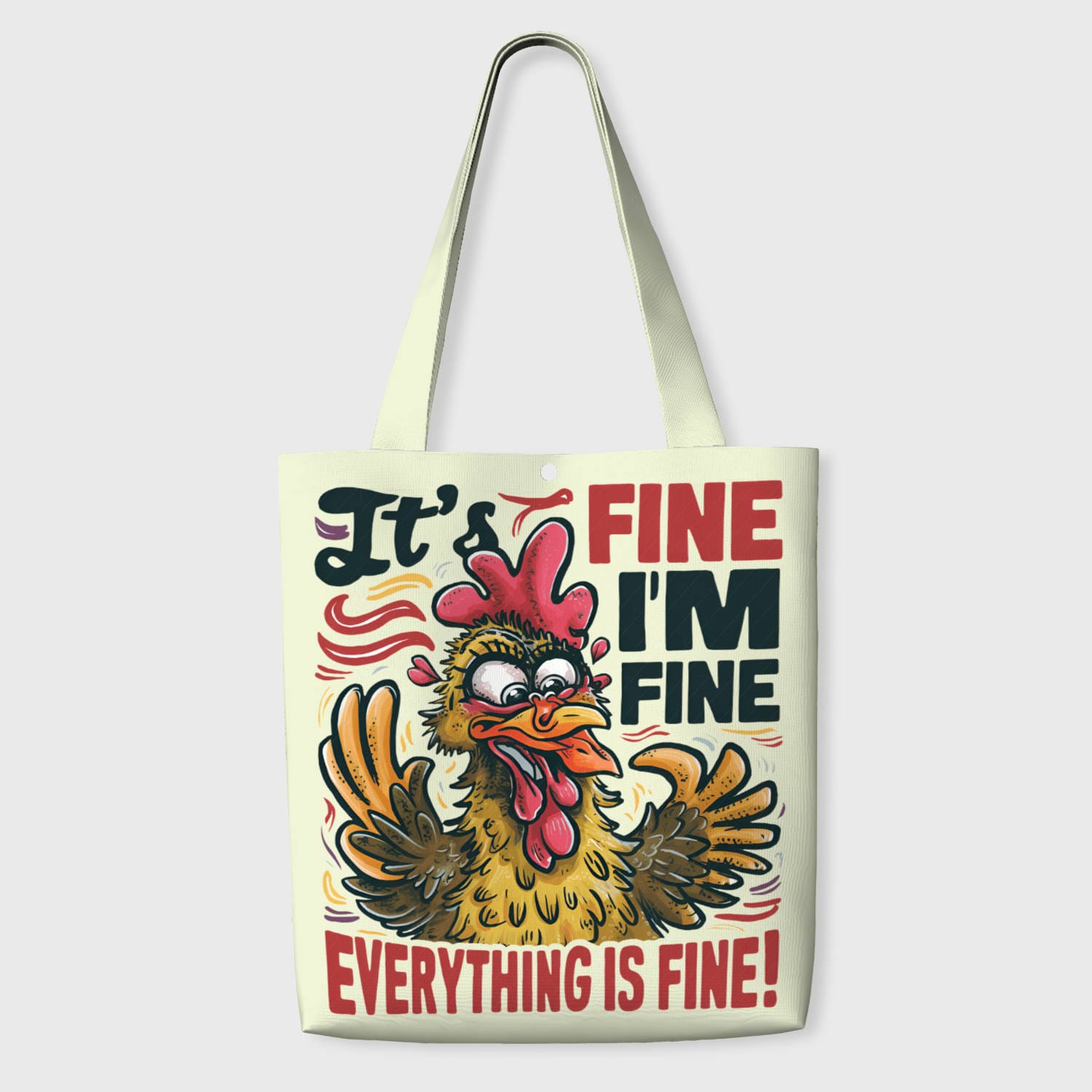 Funny Chicken Tote Bag for Sarcasm Fans Daily Use