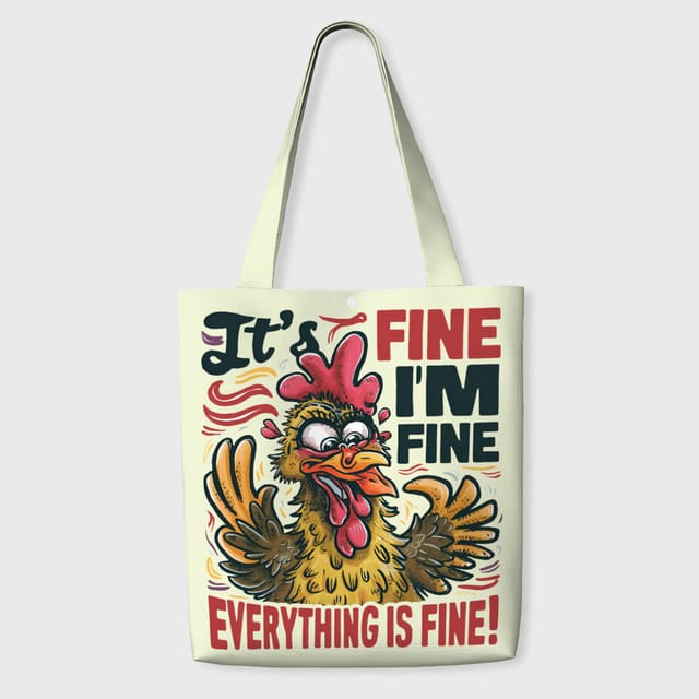 Funny Chicken Tote Bag for Sarcasm Fans Daily Use