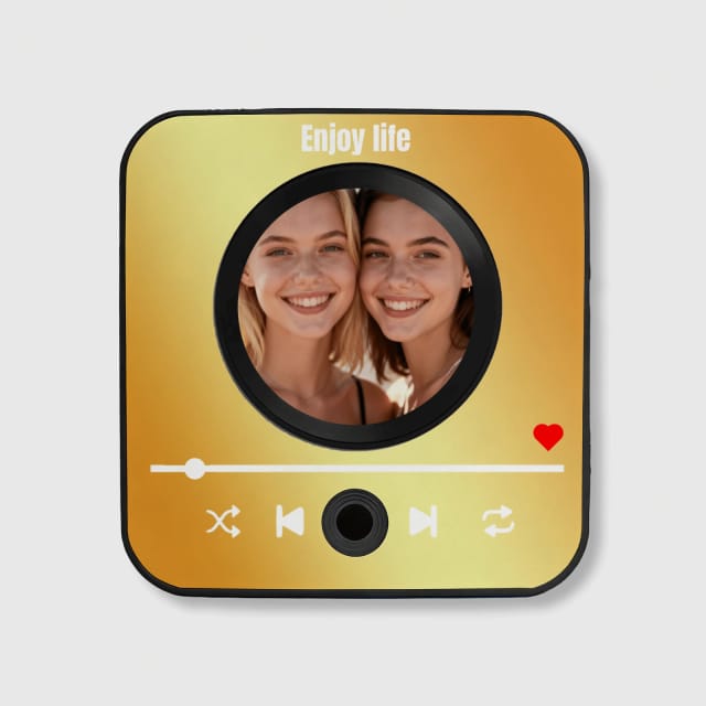 Custom Photo Music Player Fridge Magnet for Best Friends Gift
