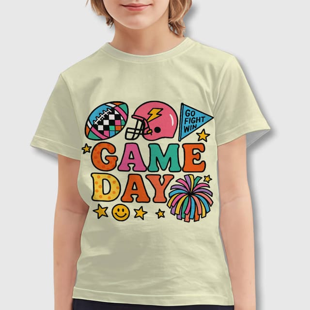 Retro Game Day Sports Kids T-Shirt for Young Sports Fans