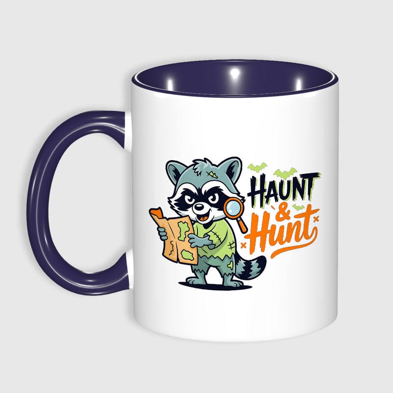 11oz Haunt & Hunt Raccoon Halloween Coffee Mug for Gifts