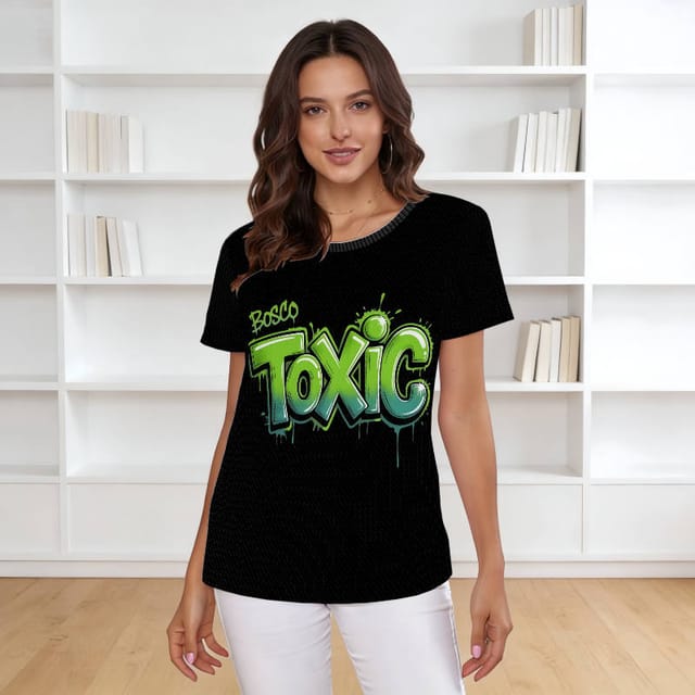 Bosco Toxic Graffiti Women's T-Shirt For Casual Wear
