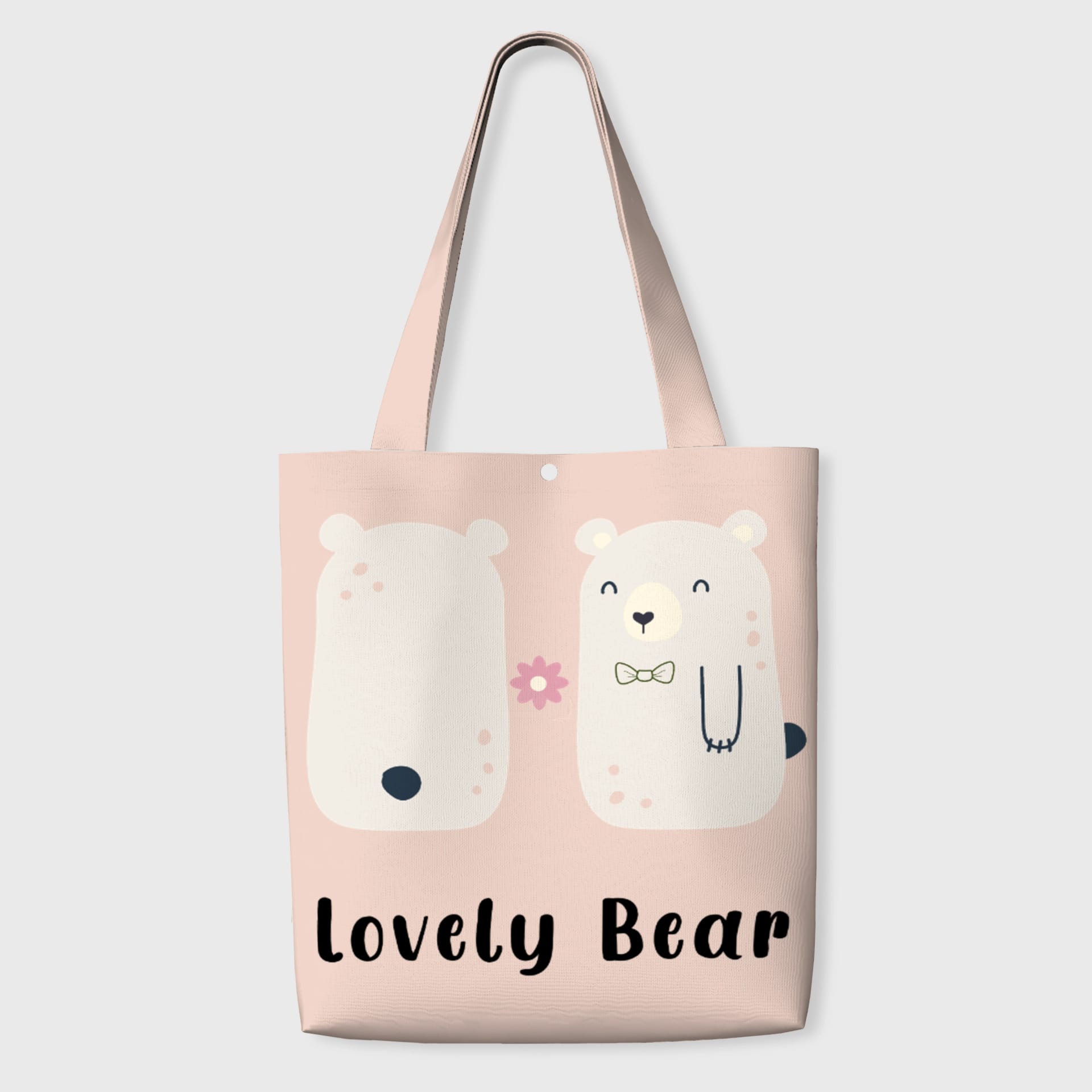 Cute Bear Print Tote Bag for Bear Lovers Daily Use & Gifting