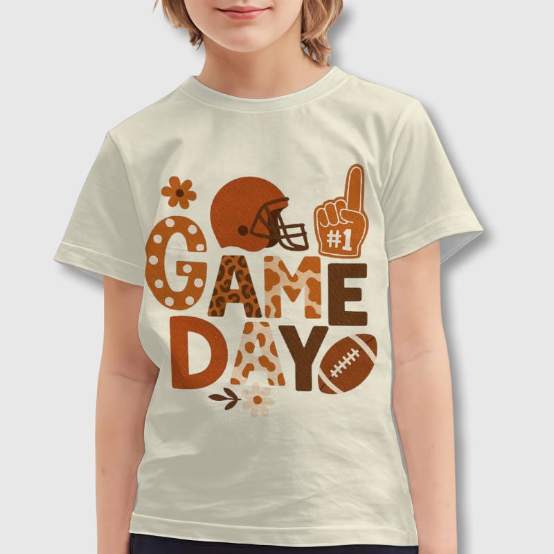 Game Day Football Kids T-Shirt For Young Football Fans