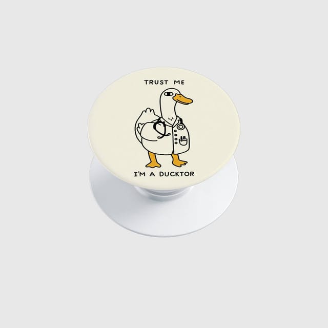 Funny Ducktor Pun Phone Grip for Nurses Nurse Day Gift