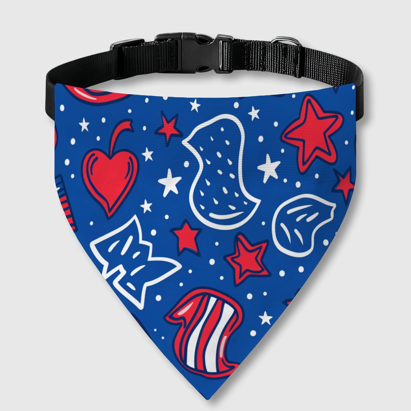 Patriotic Stars Pet Bandana for Dogs Cats 4th July Gift
