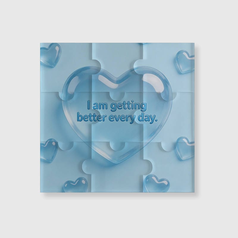 Heart Quote Puzzle Fridge Magnet for Selfcare Gift