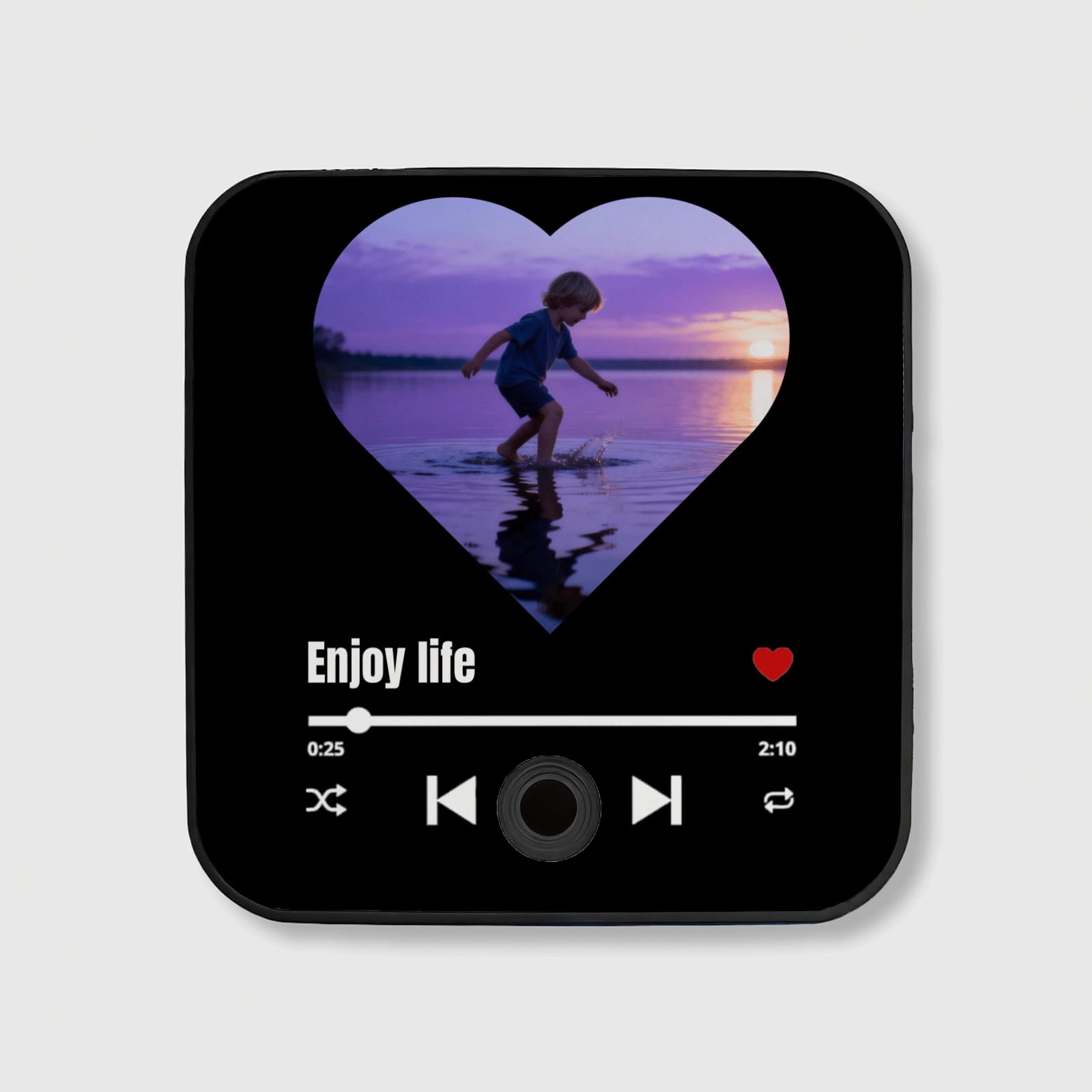 Personalized Heart Music Art Fridge Magnet for Couple Gift