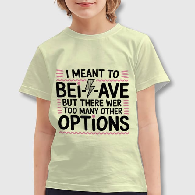 Funny Misbehave Quote Kids T-Shirt for Back to School