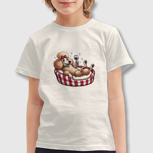 Funny Relaxed Poodle Kids T-Shirt for Pet Lovers Gift