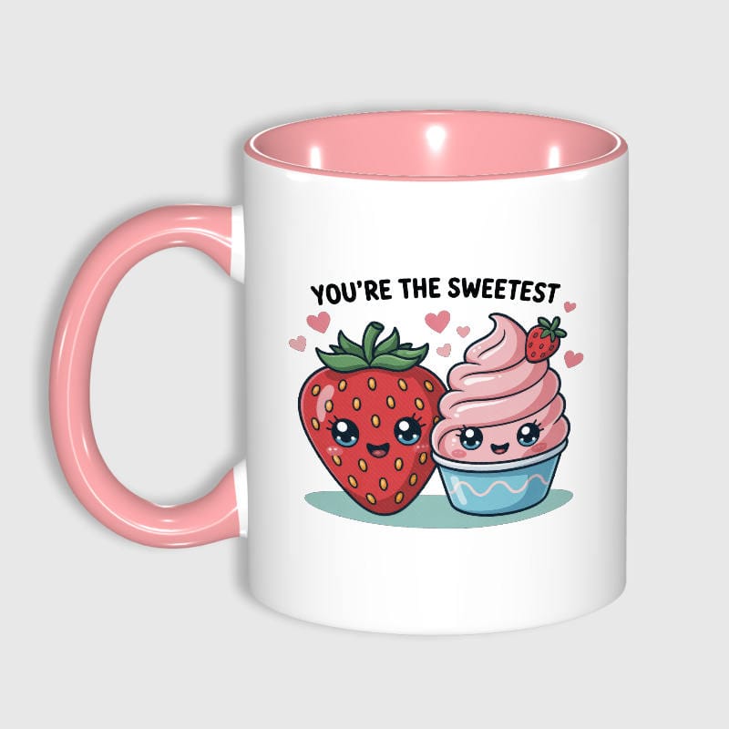 Cute Strawberry Cream Mug for Sweetheart Valentine Gift - 1