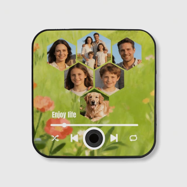 Custom Personalized Family Photo Music Fridge Magnet for Gifts