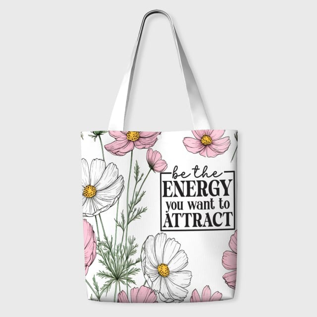 Wildflower Motivational Quote Tote Bag for Daily Gifting