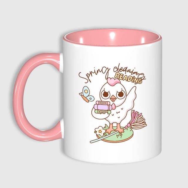 Cute Chick Spring Reading Mug for Readers Easter Gift
