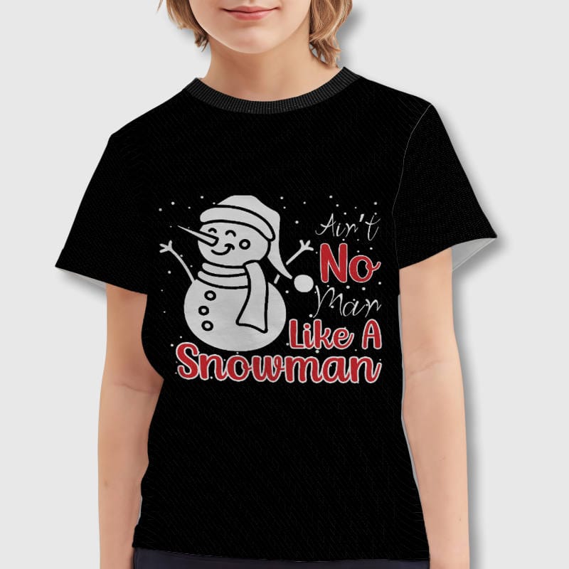 Funny Snowman Quote Kids T-Shirt for Christmas Daily Wear
