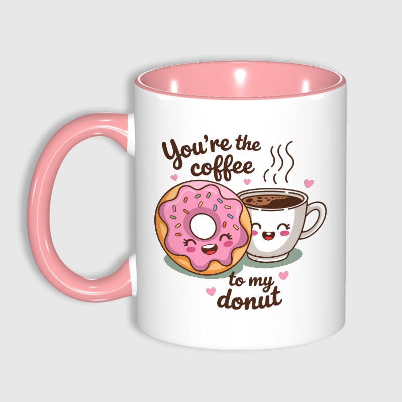 Funny Coffee Donut 11oz Mug for Couples Valentine Gift - 1