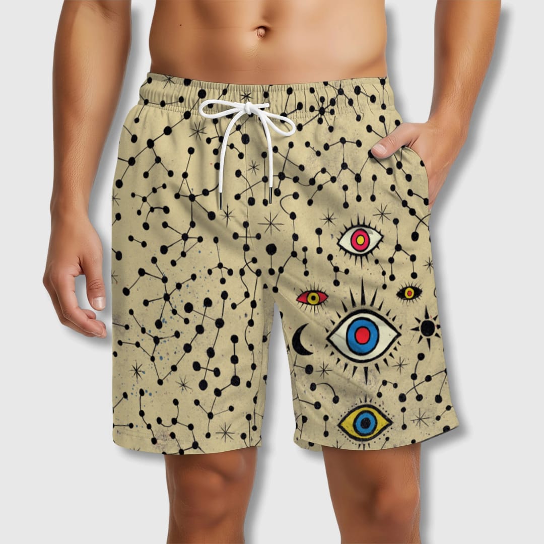 The Night of the Black Stars Beach Shorts - 1