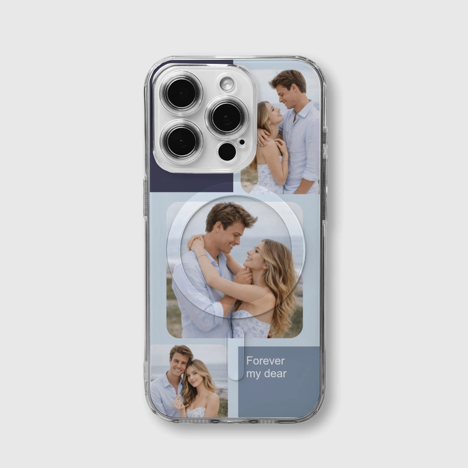 Custom Photo Collage MagSafe iPhone Case for Couples Anniversary Gift