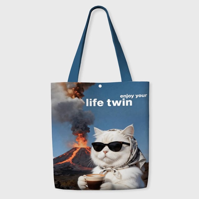 Funny Sassy Cat Tote Bag for Pet Lovers Daily Use
