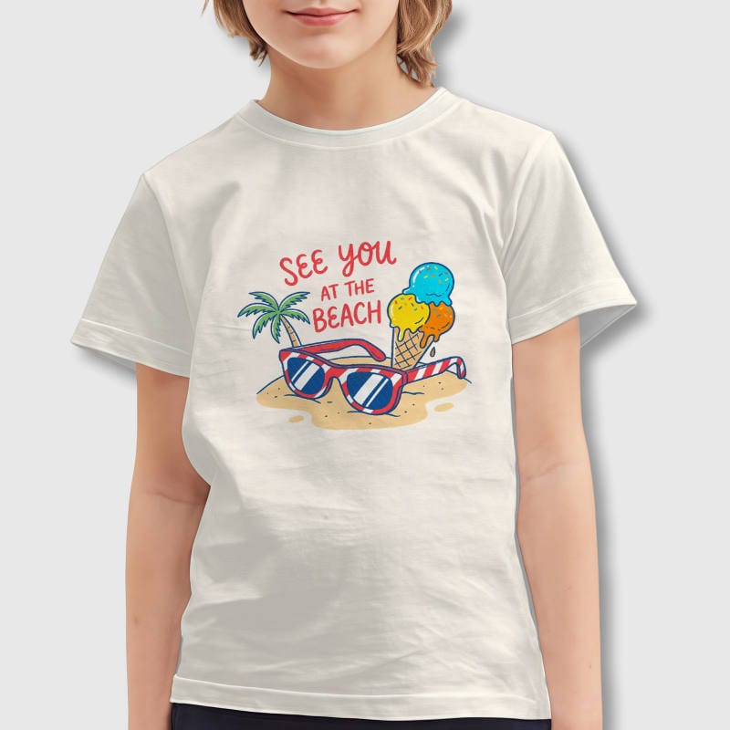 See You At The Beach Graphic Kids T-Shirt for Summer & Gifts