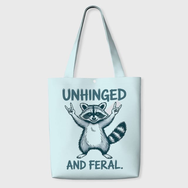 Funny Raccoon Tote Bag for Friends Birthday Gift