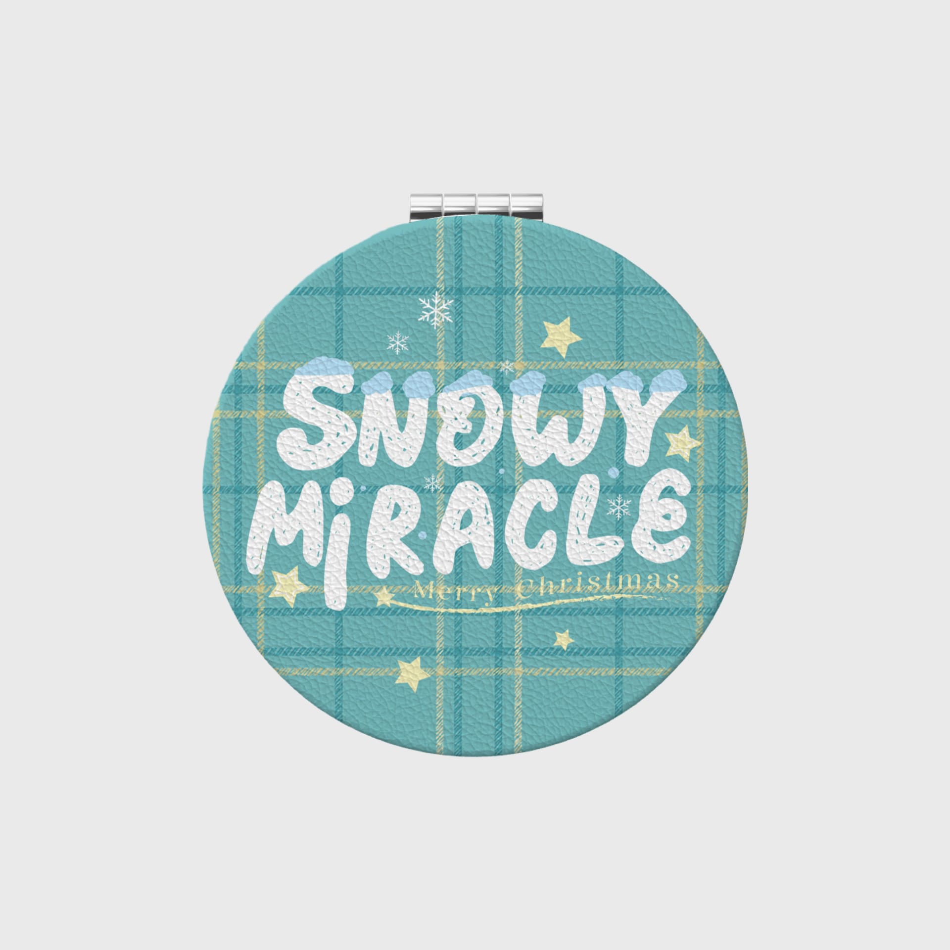 Custom Portable Pocket Makeup Mirror – Personalized PU Compact Mirror (Round/Heart/Square)