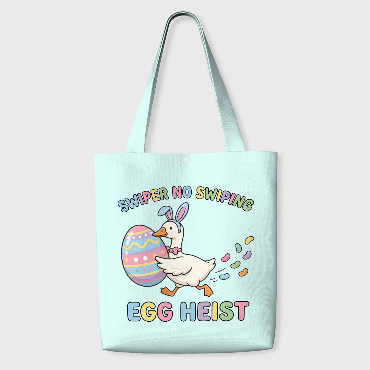 Funny Easter Goose Tote Bag for Easter Egg Hunt Gift