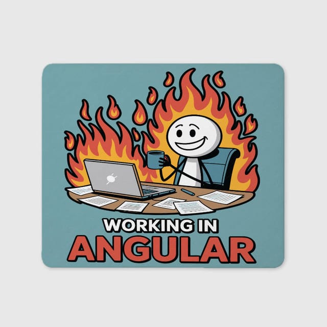 Funny Angular Dev Meme Mouse Pad for Programmers Office Use