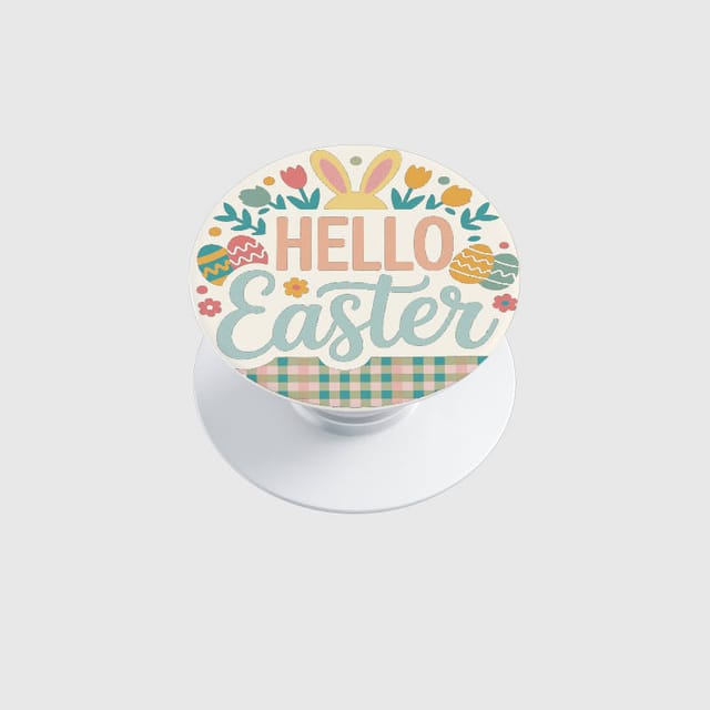 Hello Easter Bunny Floral Phone Grip for Easter Gift