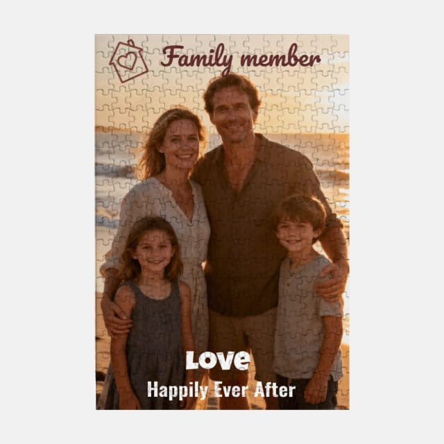 Custom Photo Puzzle – Personalized Jigsaw Puzzle in Wooden or Cardboard Material, Custom Picture Puzzle Gift for Family, Couples, Kids & Holidays