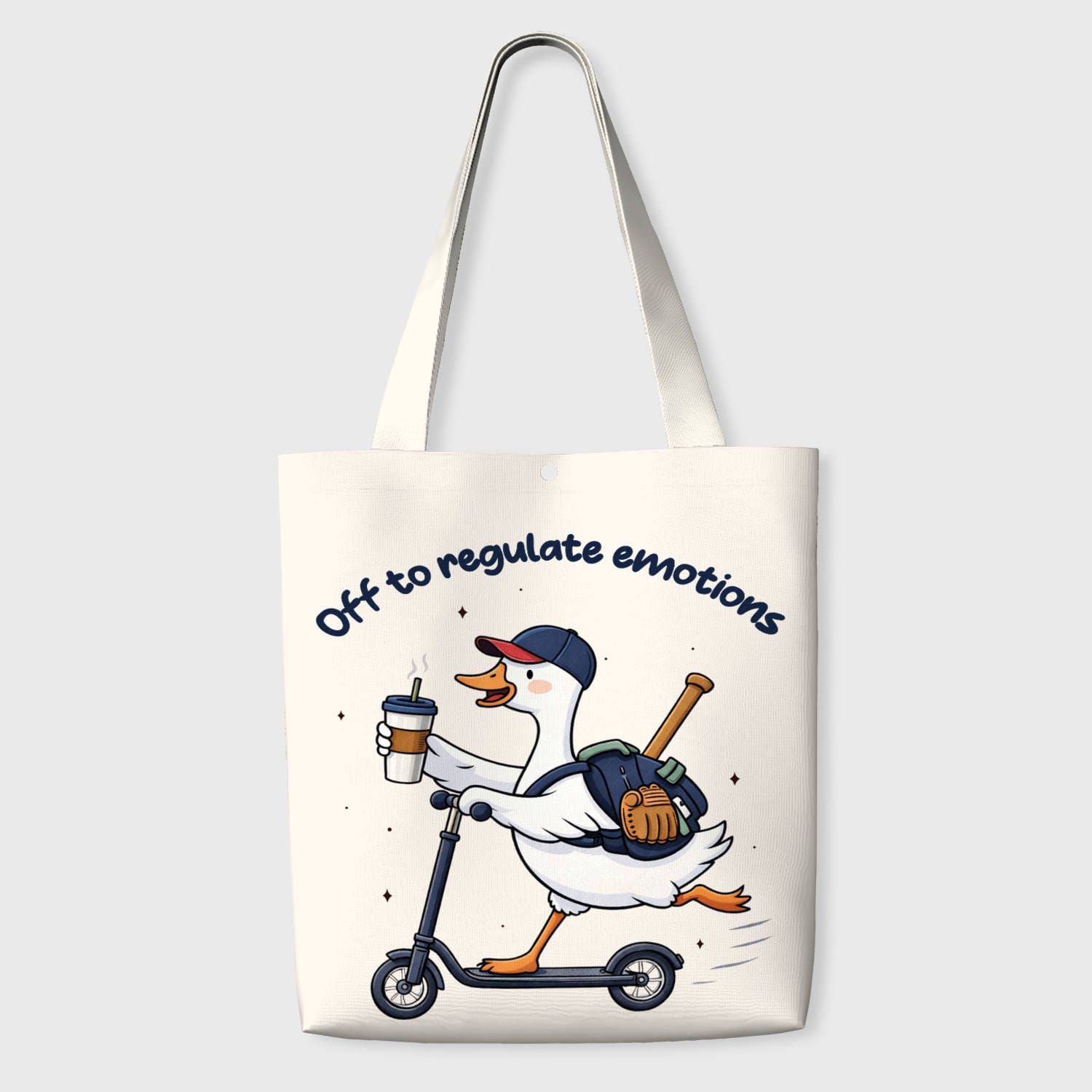 Funny Duck Quote Tote Bag for Pet Lovers Daily Use Gift