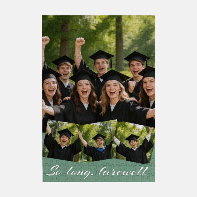 Custom Graduation Photo Collage 300pcs Puzzle for Graduates Gift