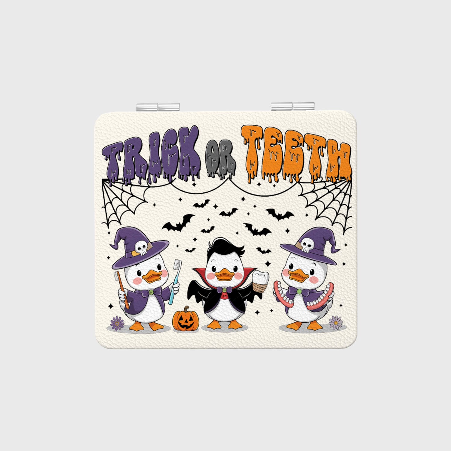 Cute Trick or Teeth Pocket Mirror for Dental Halloween Gifts