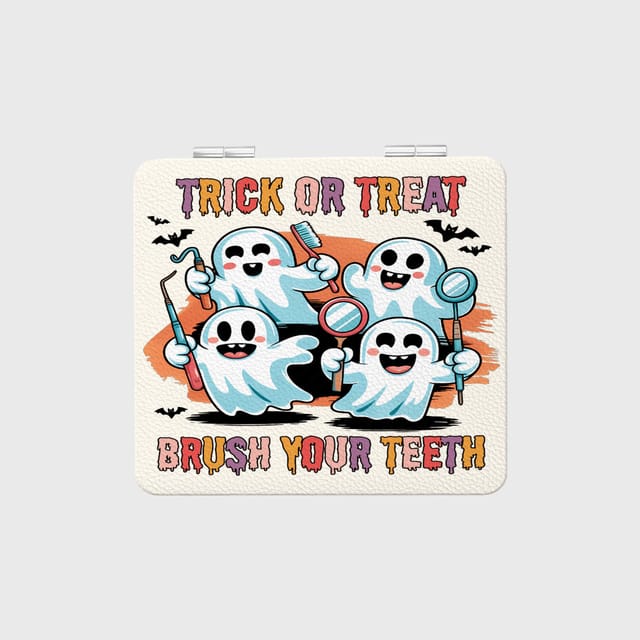 Dental Ghost Makeup Mirror for Dentist Halloween Gift
