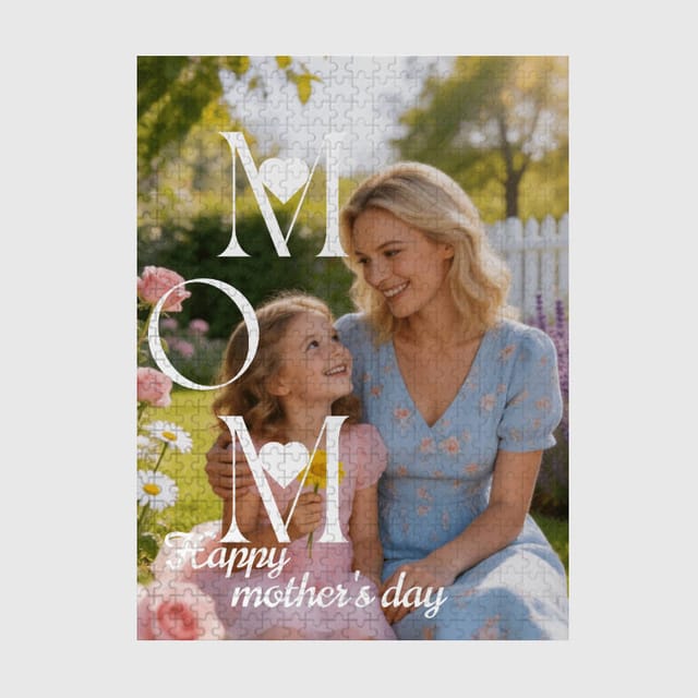 Custom MOM Photo 500 Piece Puzzle for Mom Mother's Day Gift