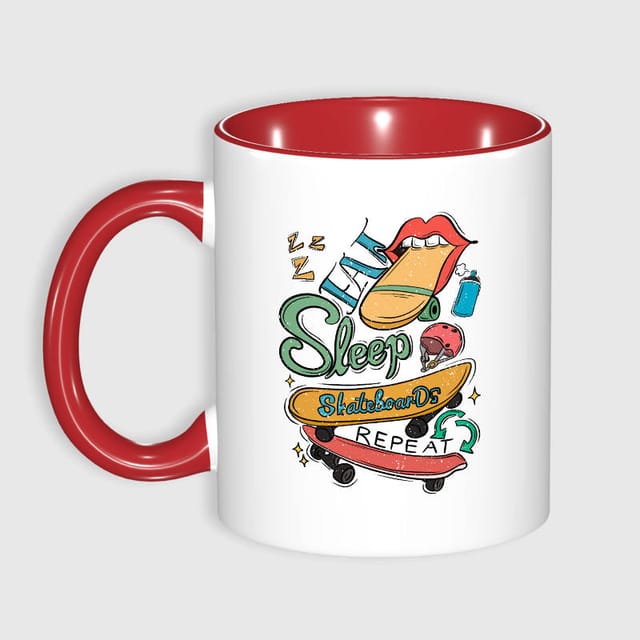 Eat Sleep Skateboard Mug for Skate Lovers Birthday Gift