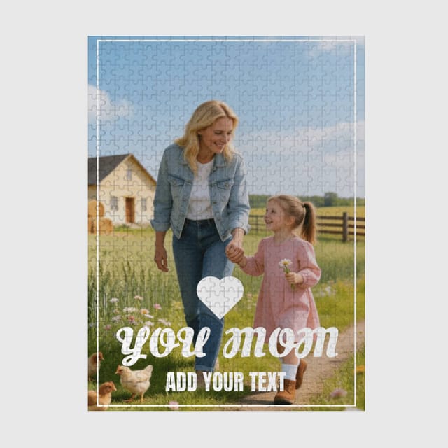 Custom Photo 500 Piece Puzzle for Mom Mother's Day Gift