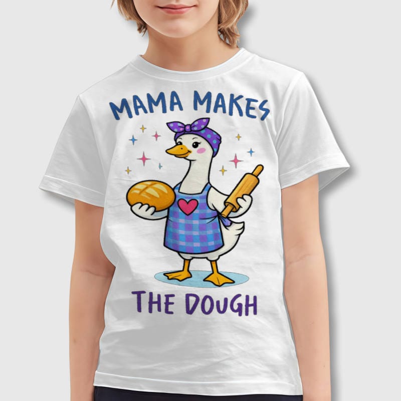 Funny Baking Goose Kids T-Shirt for Boys Girls Mother's Day