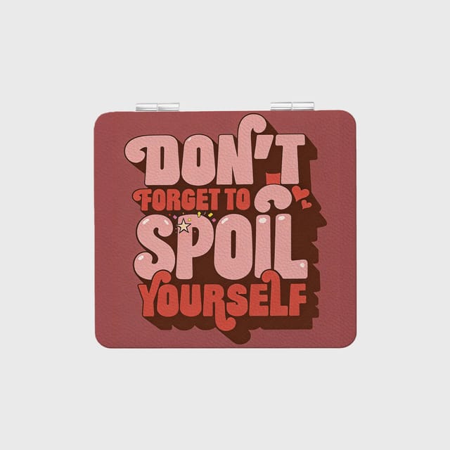 Self Love Quote Compact Makeup Mirror for Her Daily Use