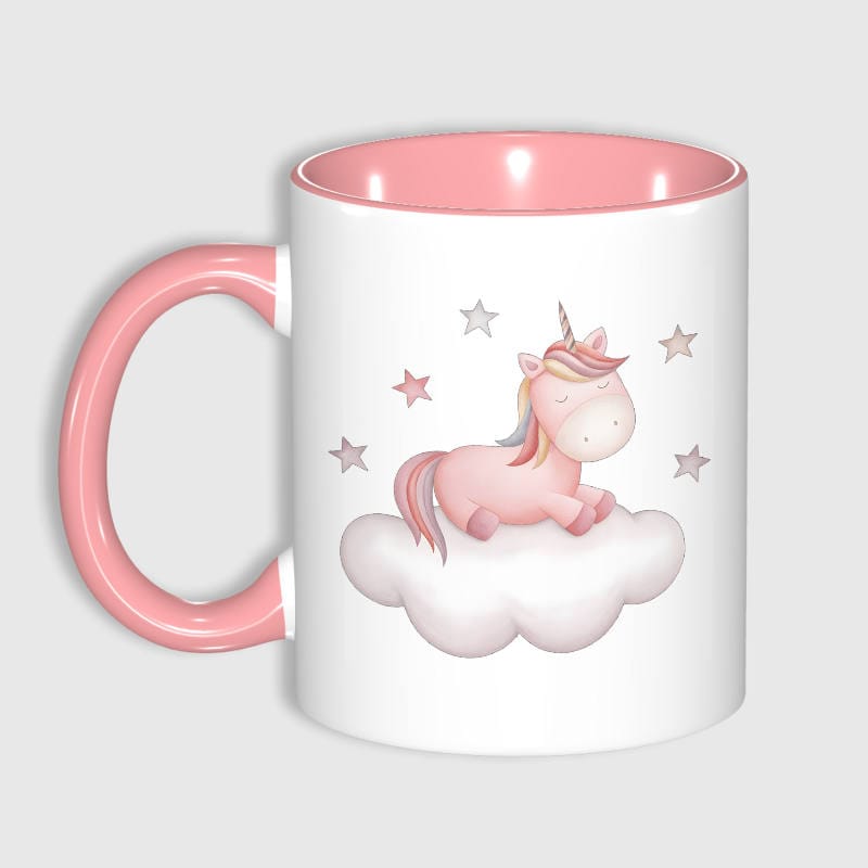 Cute Pink Unicorn 11oz Ceramic Mug for Girls Birthday Gift
