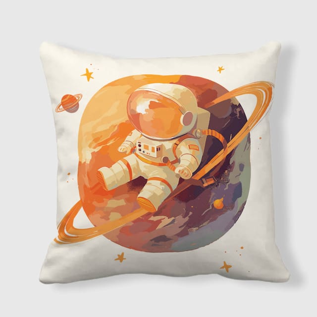 Cute Astronaut Throw Pillow for Space Lovers Home Decor
