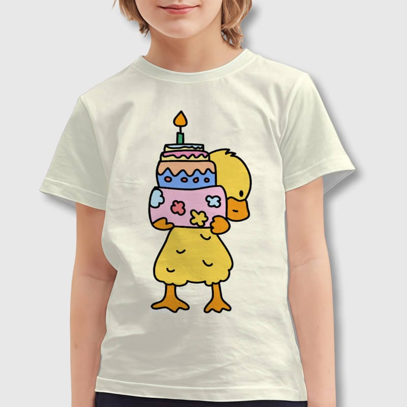 Cute Birthday Duck Kids T-Shirt for Boys Girls Gift