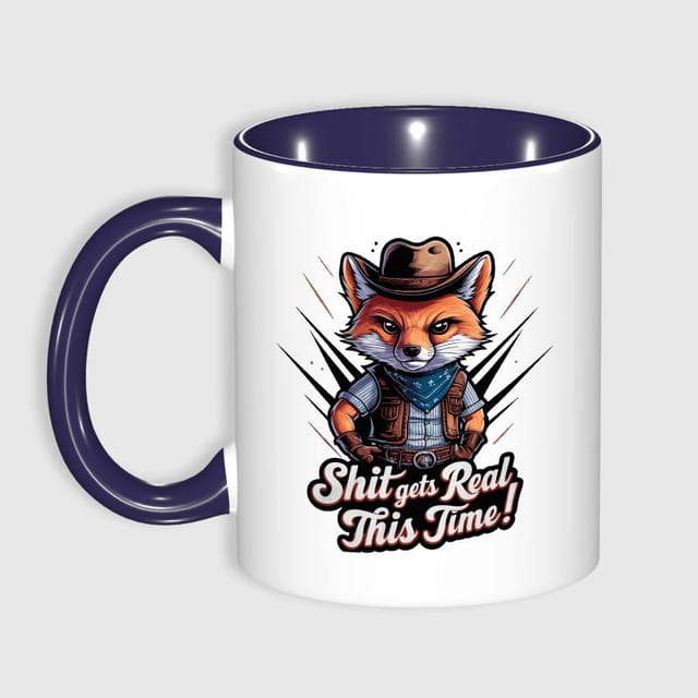 Funny Cowboy Fox Quote Coffee Mug for Pet Lovers Daily Use