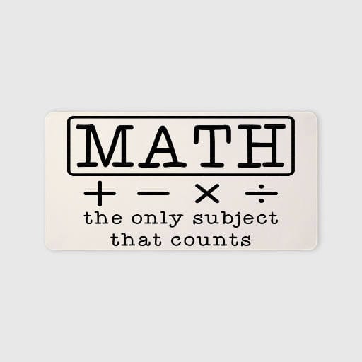 Funny Math Quote Extended Desk Mat for Teachers & Students Back to School