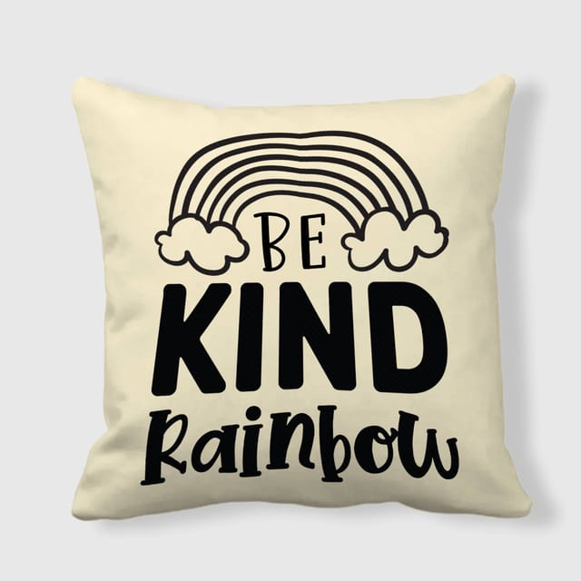 Be Kind Rainbow Throw Pillow for Friend Home Decor Gift