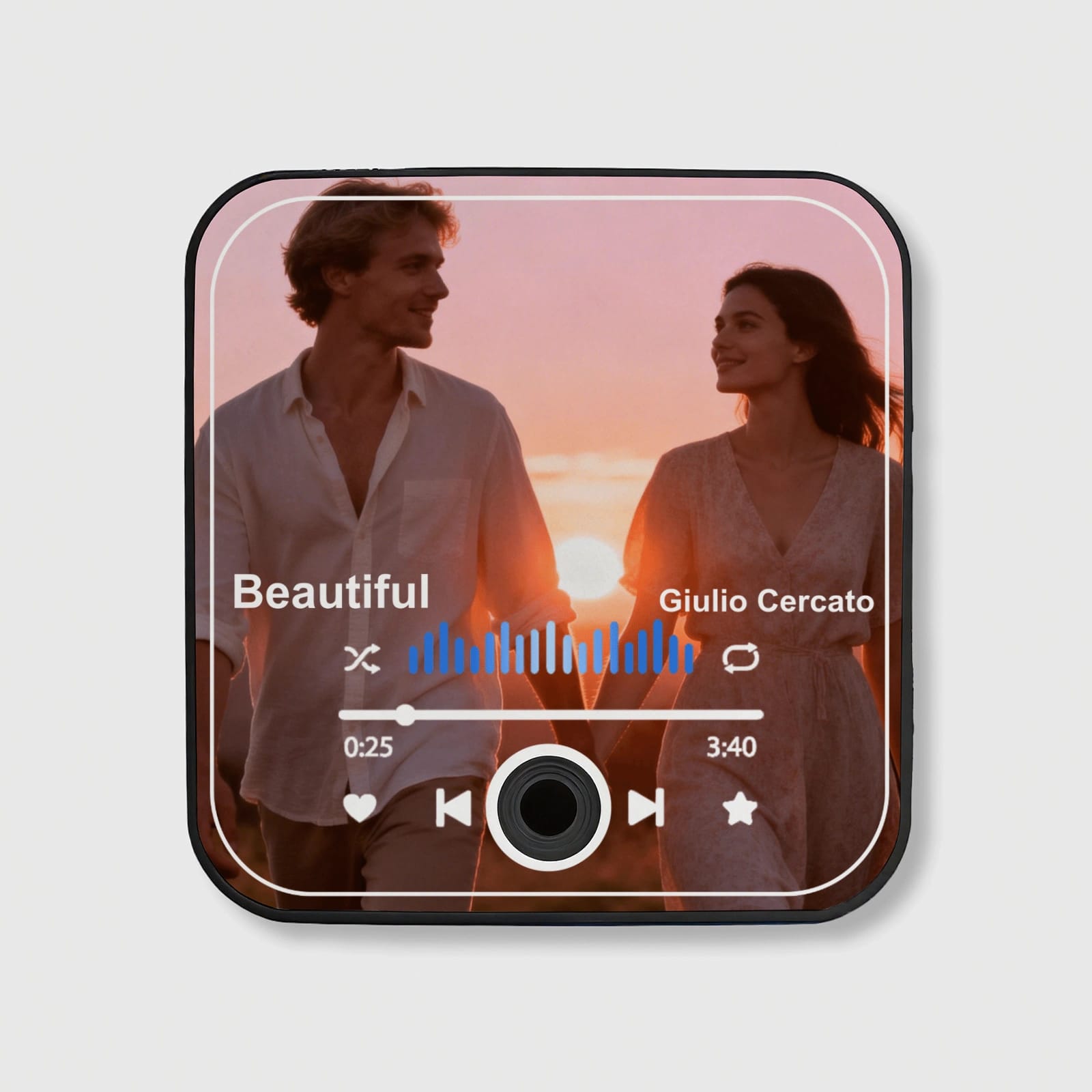 Custom Music Player Art Fridge Magnet for Couples Anniversary Gift